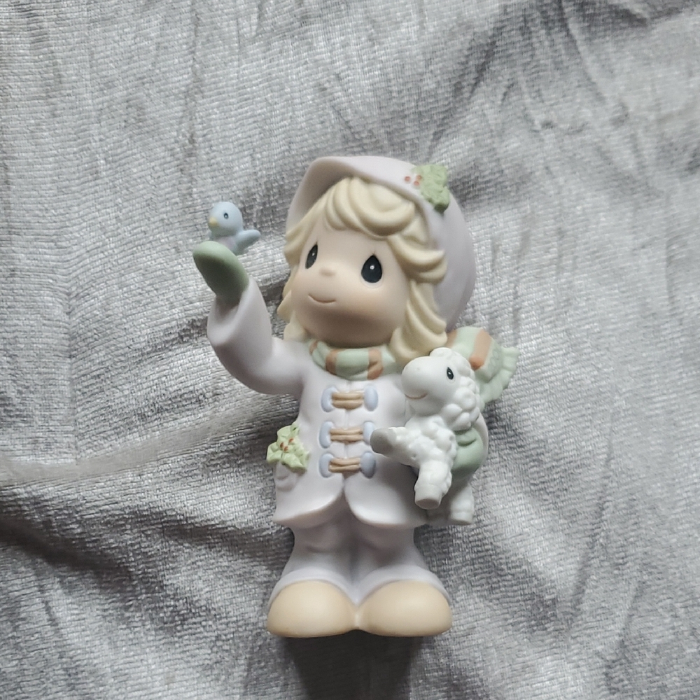 The Future Is In Our Hands- 2000- Charming Figurine with Bird and Lamb